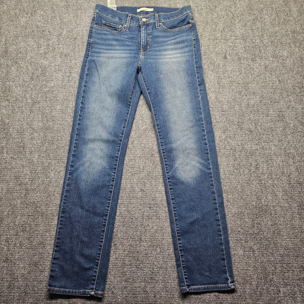 Levis 314 Shaping Straight Jeans Womens 29 Blue Medium Wash Denim 19631-0203